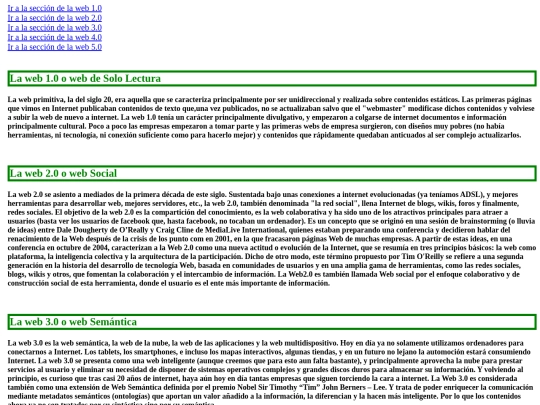 Práctica 3/Recursos/Evolución de la web screenshot