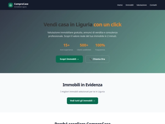 comprocase-sito-completo screenshot