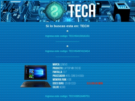 MENU COMPUTADORAS screenshot
