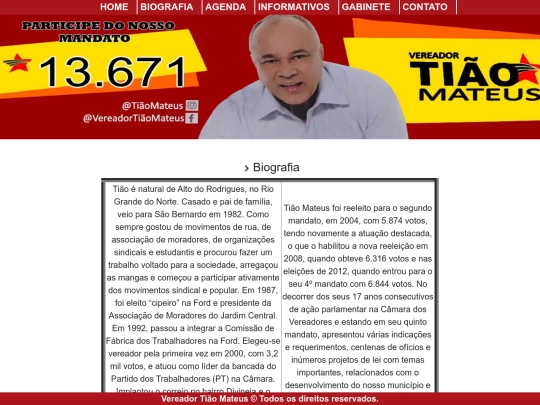 projeto - biografia screenshot