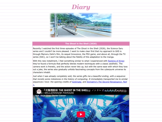 diary screenshot