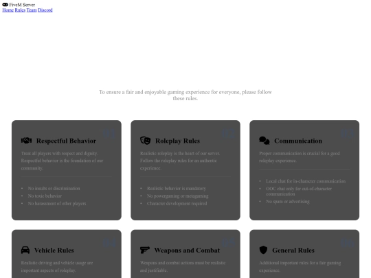 rules screenshot