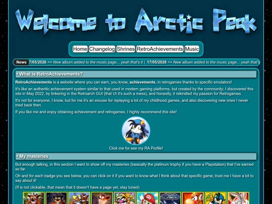 retroachievements/home screenshot