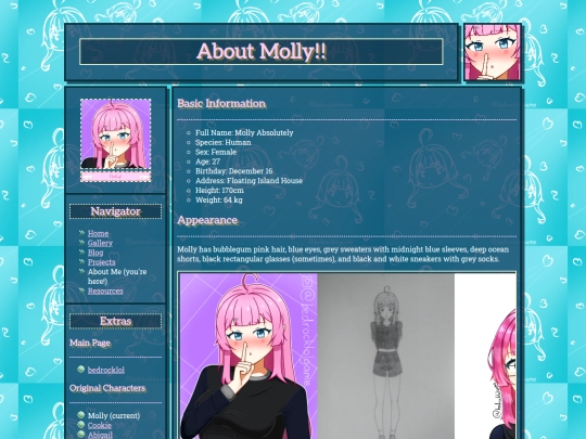 about me/Molly screenshot