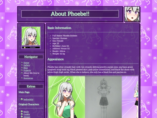 about me/Phoebe screenshot