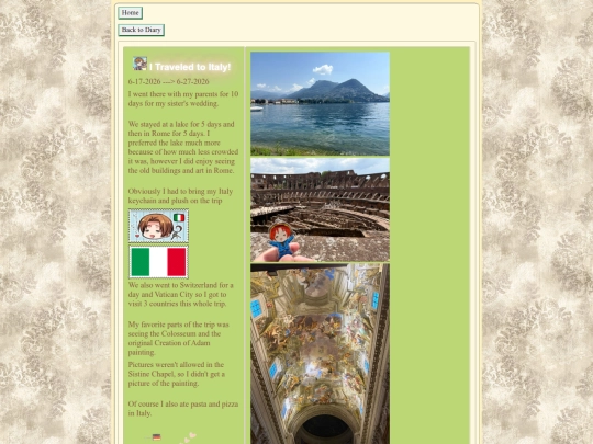 importantevents/italy screenshot