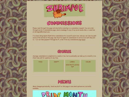 commissions screenshot
