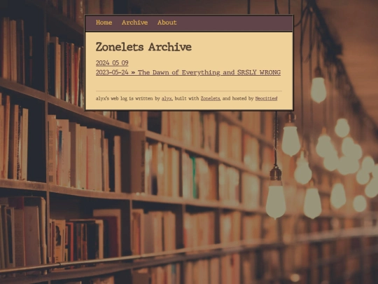 zonelet/archive screenshot