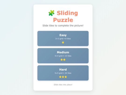 sliding-puzzle screenshot