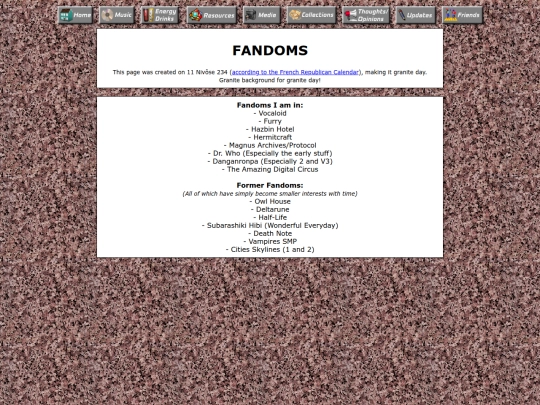 pages/fandoms screenshot