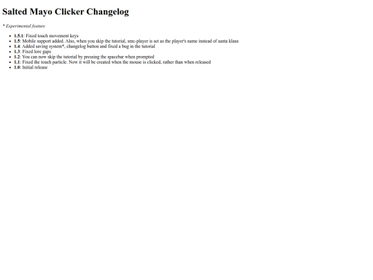 changelog screenshot