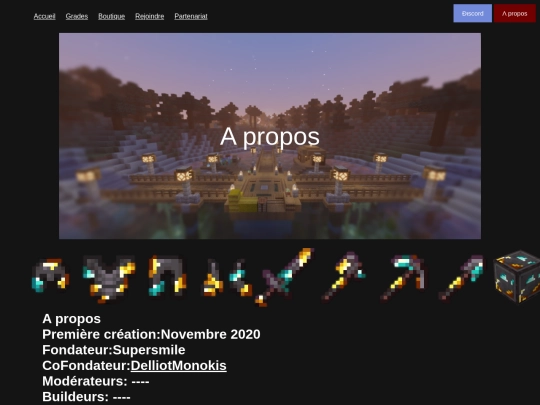 pages/apropos screenshot