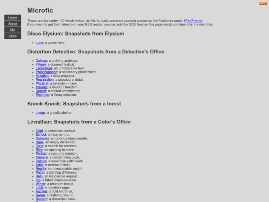 Microfic screenshot