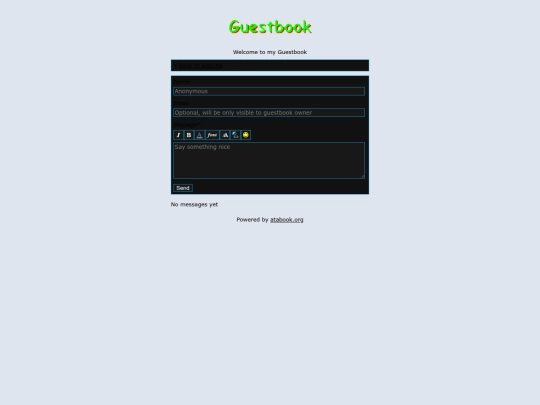 guestbook screenshot