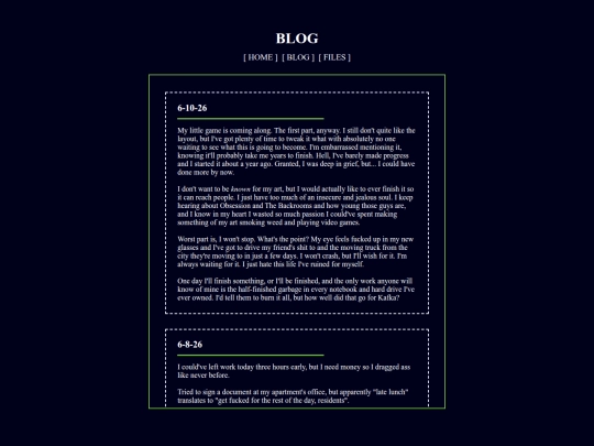 entries screenshot