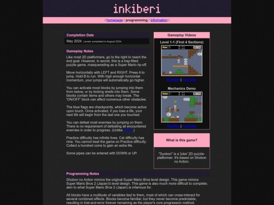 programming/syobon-dark screenshot