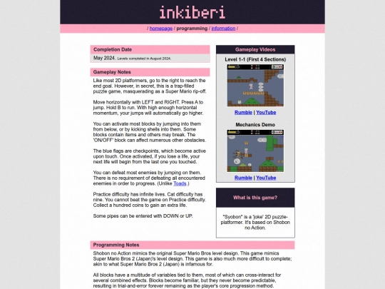 programming/syobon screenshot