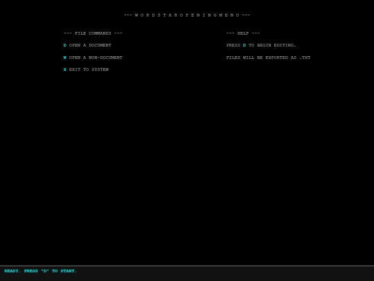 msdos/ws screenshot