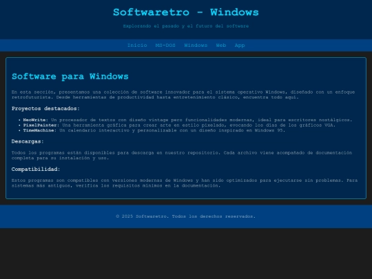 retro/app screenshot