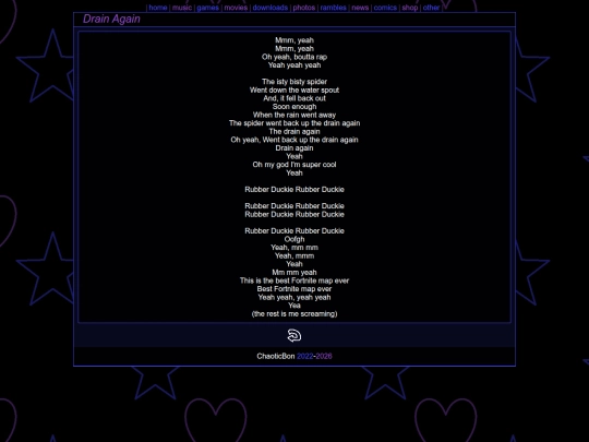 music/dgsg/drainlyrics screenshot