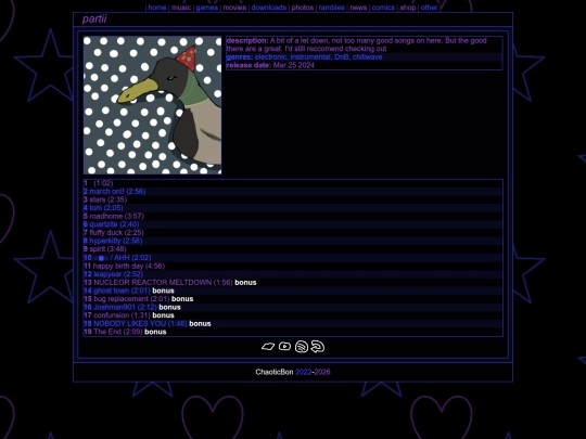 music/partii screenshot