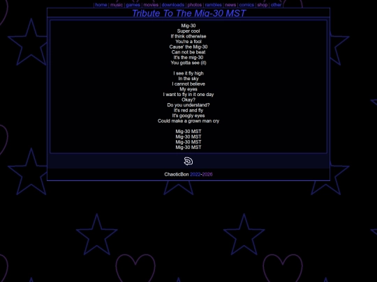 music/waffles/mig30lyrics screenshot
