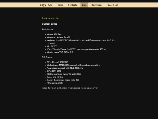 blog/setup screenshot