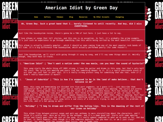 blog/americanidiot screenshot