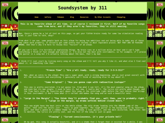 blog/soundsystem screenshot