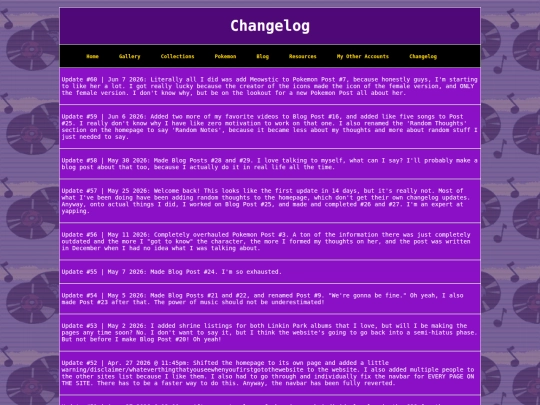 changelog screenshot
