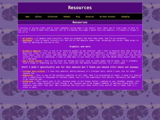 resources screenshot
