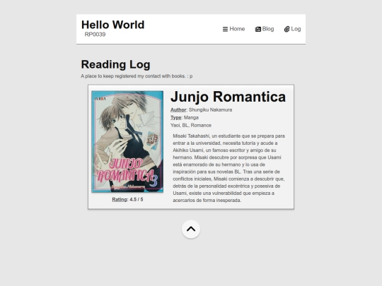 log/log screenshot