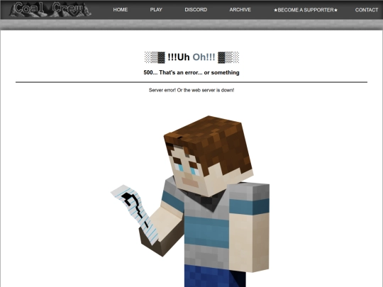 servererror screenshot