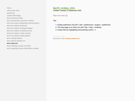 html/tech.notes.zim screenshot
