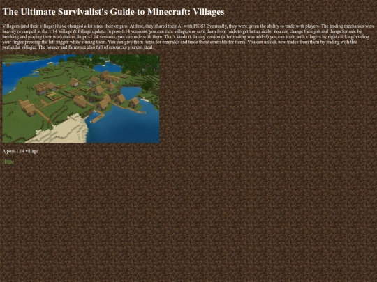 MinecraftGuide/villages screenshot