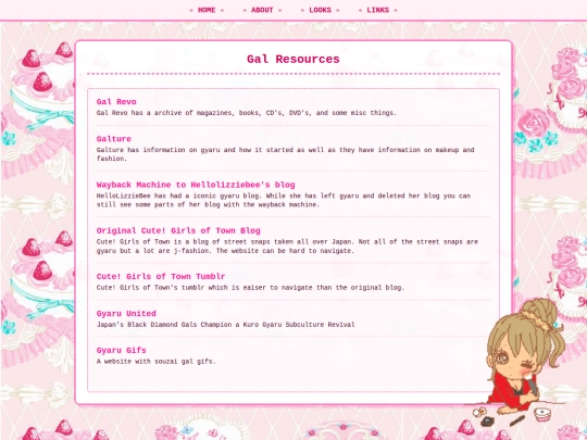 links screenshot