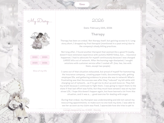 diary screenshot