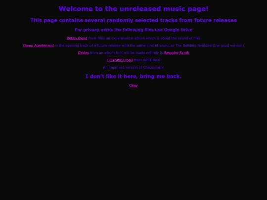 unreleasedprojects screenshot