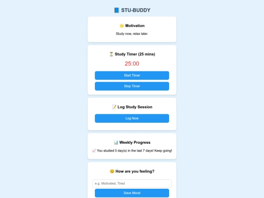 Stu buddy screenshot