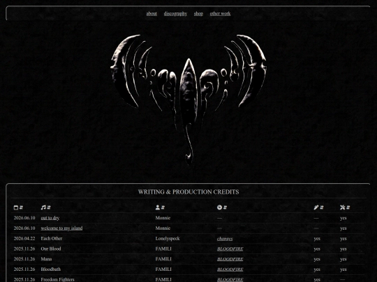discography screenshot