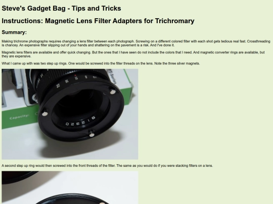 Tips and Tricks/Magnetic Filter Adaptors screenshot