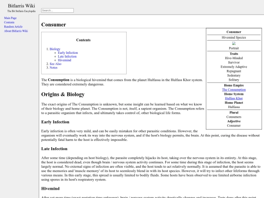 consumptionSpecies screenshot