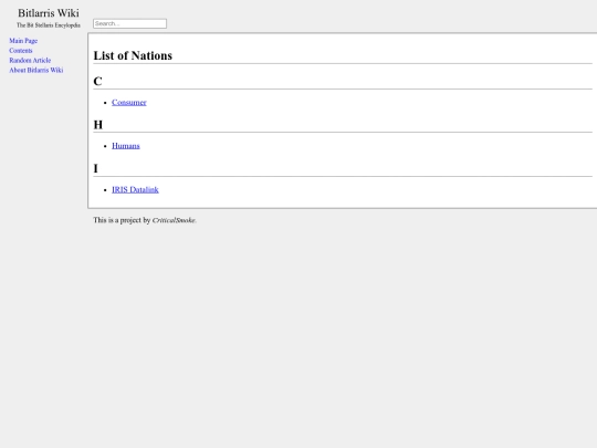 list_of_species screenshot