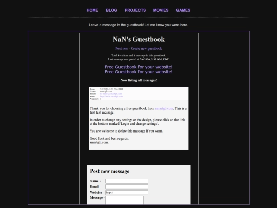 guestbook screenshot