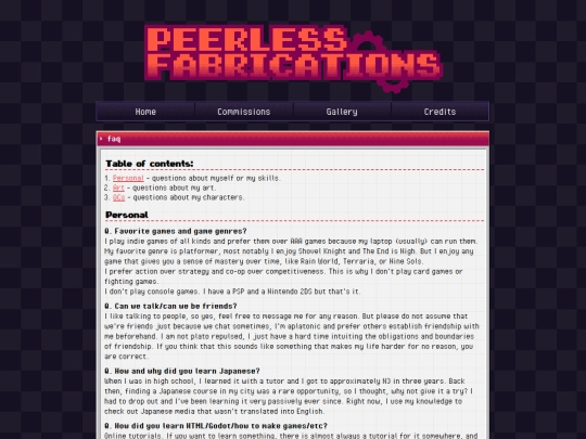 faq screenshot