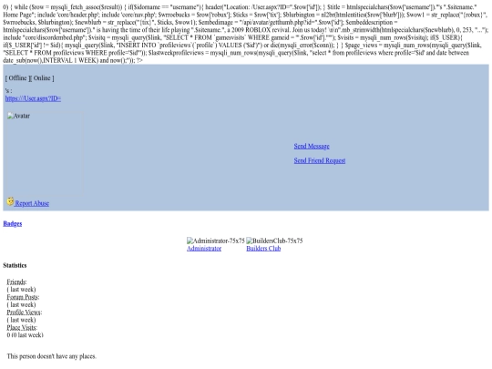 User screenshot
