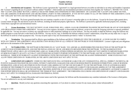 info/EULA screenshot
