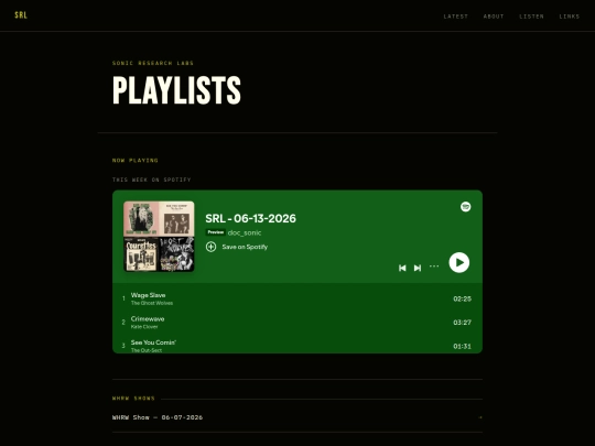 playlists screenshot