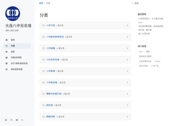 categories screenshot