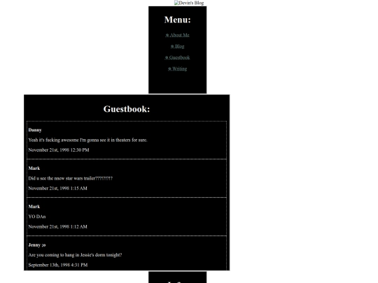 guestbook screenshot